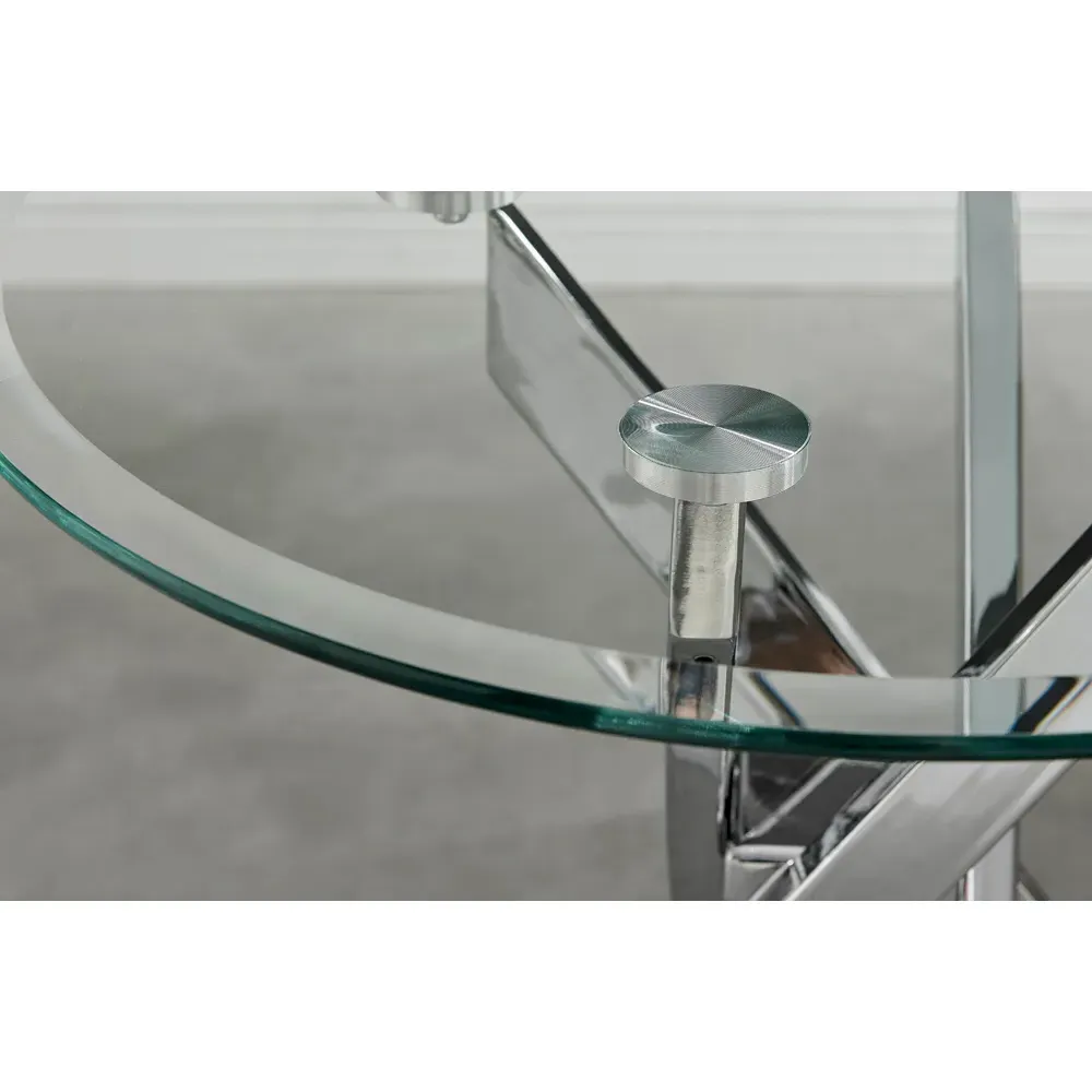 Arona Round Side Table - Silver