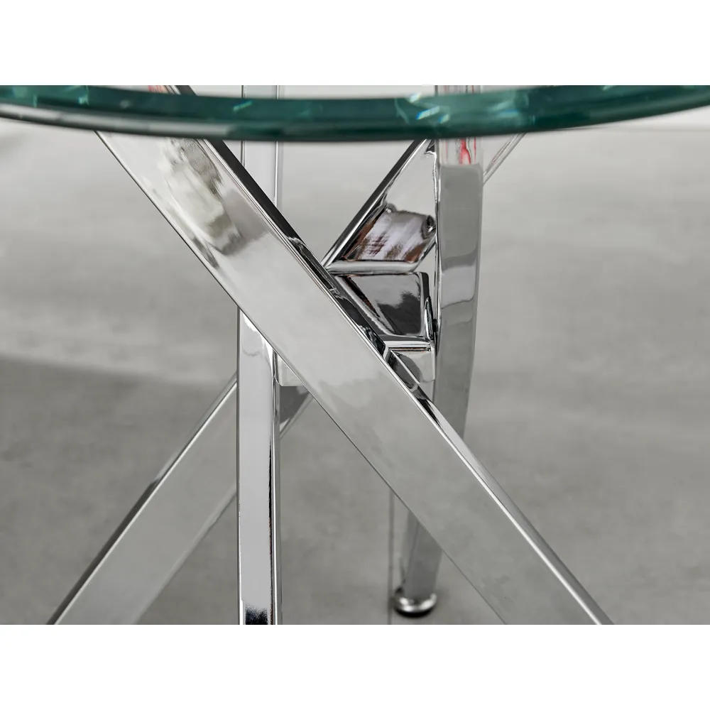 Arona Round Side Table - Silver