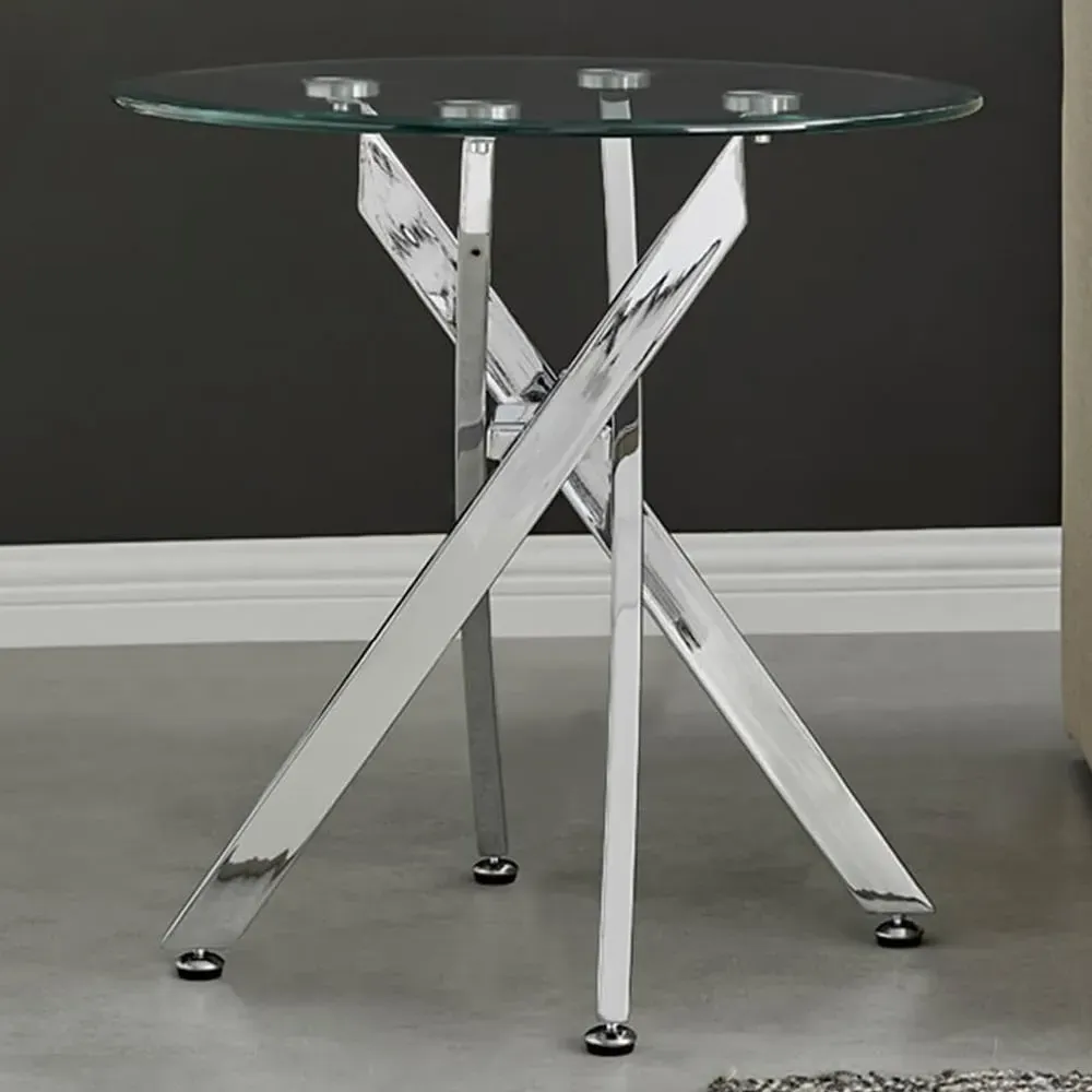 Arona Round Side Table - Silver