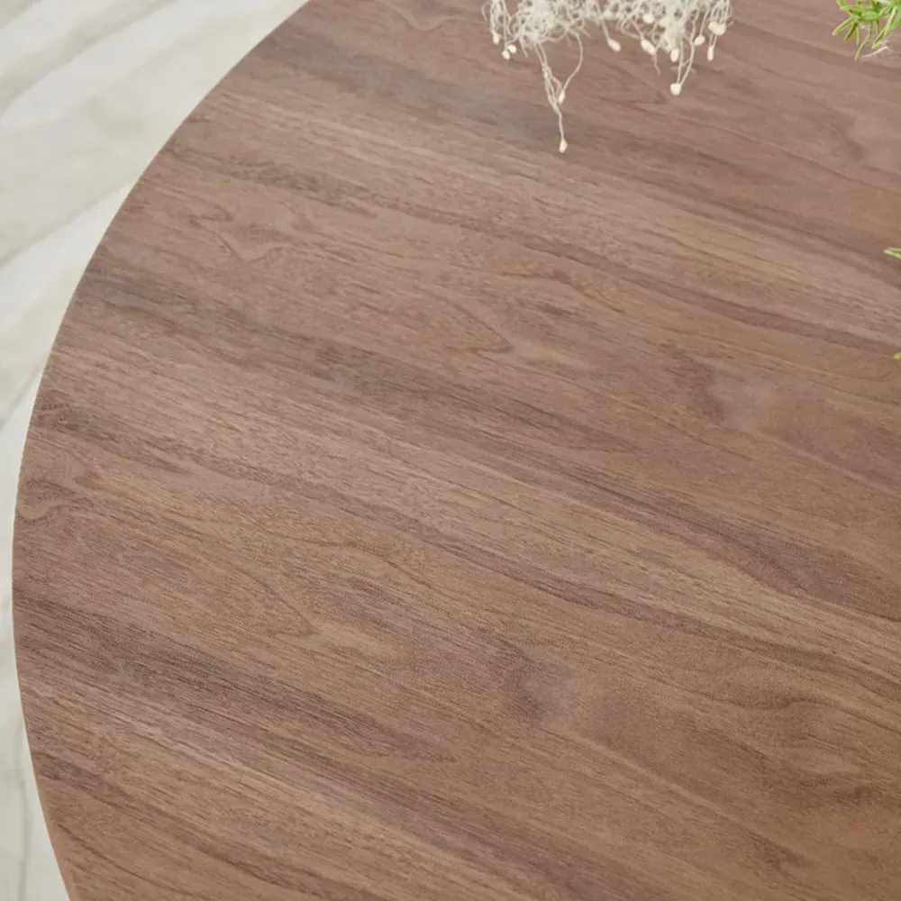 Ashley 4-Seater Round Dining Table - Brown, Wood