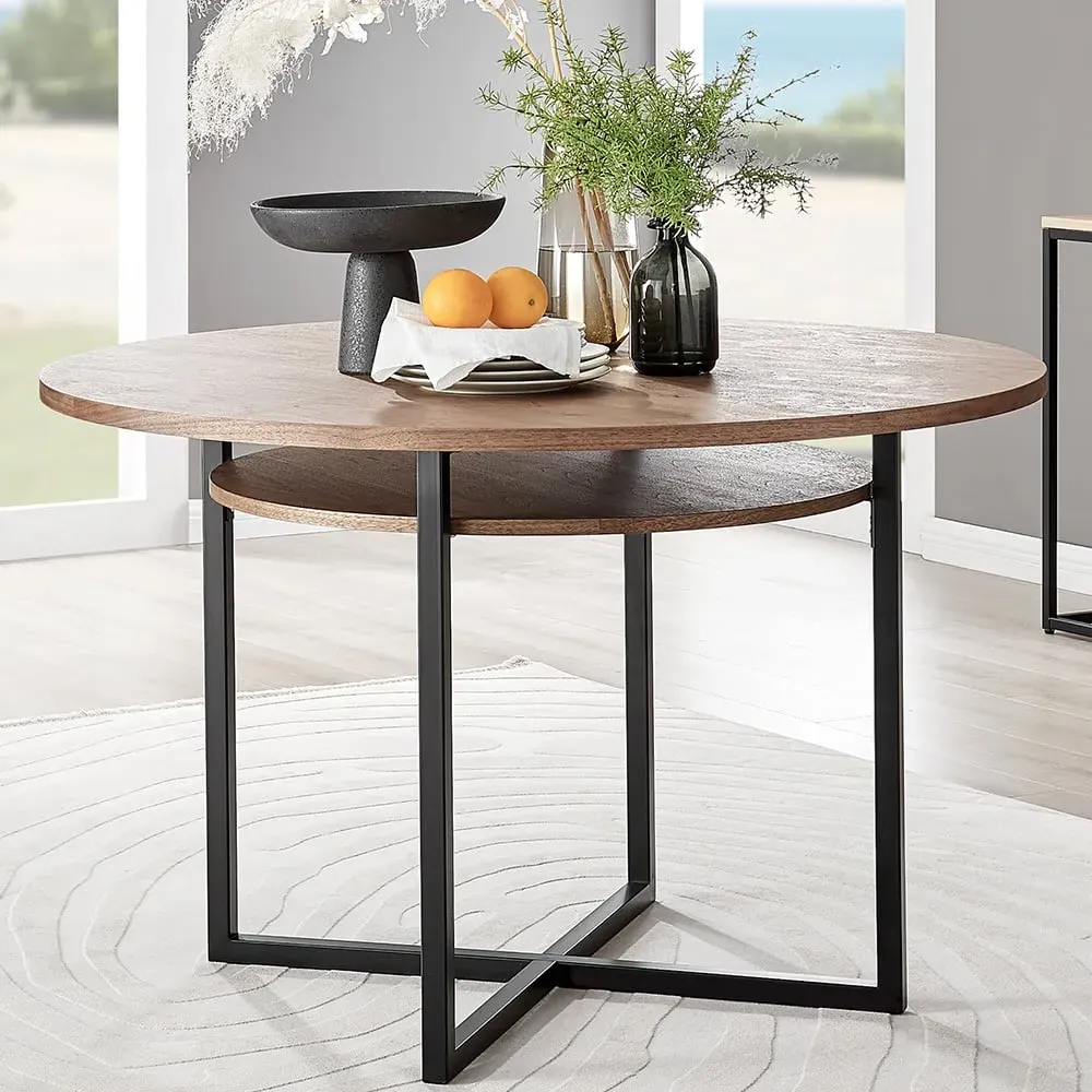 Ashley 4-Seater Round Dining Table - Brown, Wood image