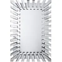 Astra Rectangular 3D Wall Mirror - Silver