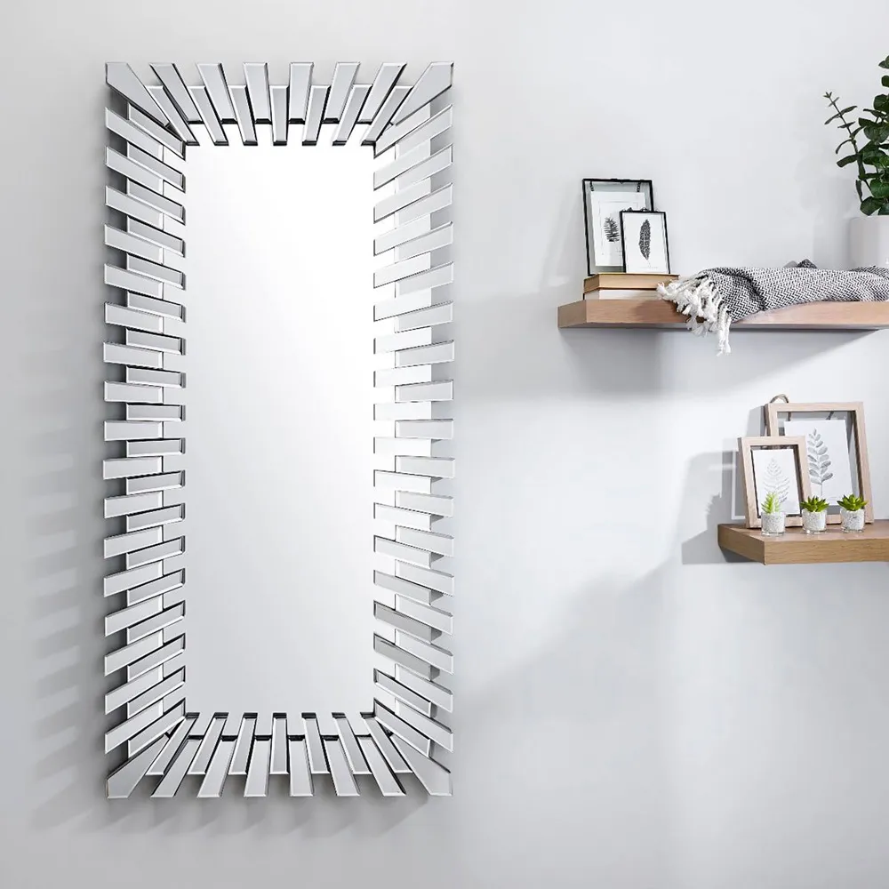 Astra Rectangular Full Length Mirror - Silver