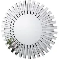 Astra Round Large 3D Mirror - Silver