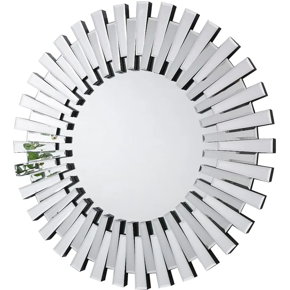 Astra Round Medium 3D Mirror - Silver