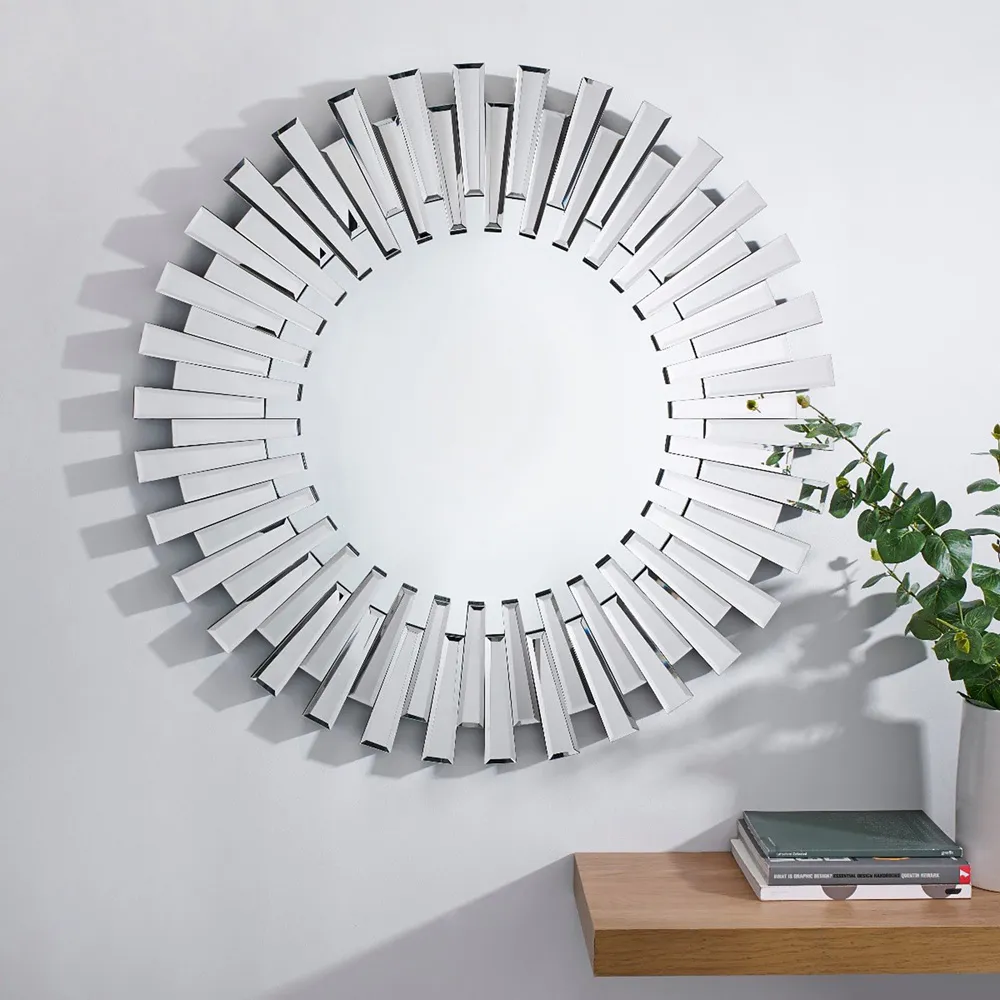 Astra Round Small 3D Mirror - Silver