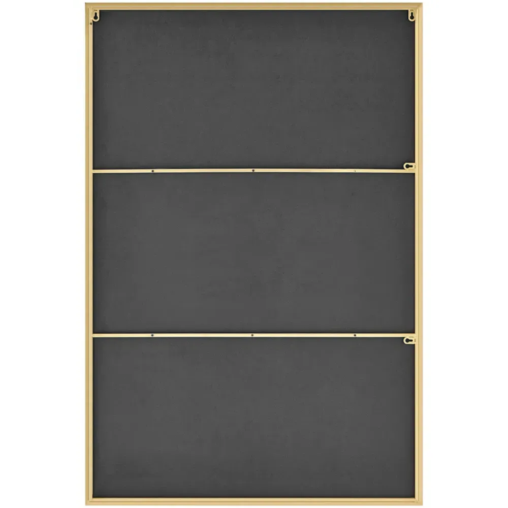 Austen Rectangular Wall Mirror - Gold, Metal