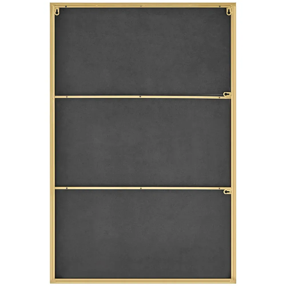 Austen Rectangular Wall Mirror - Gold, Metal