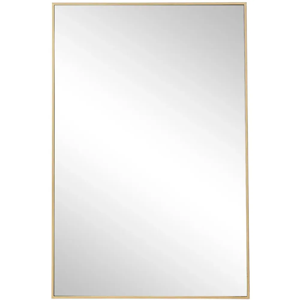 Austen Rectangular Wall Mirror - Gold, Metal image