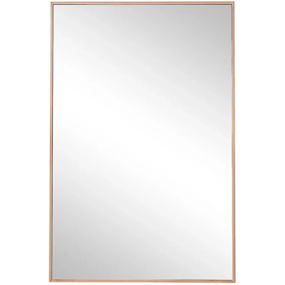 Austen Rectangular Wall Mirror - Gold, Metal