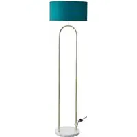 Avery Floor Lamp - Teal, Velvet