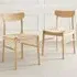 Belle Set of 2 Rope Dining Chairs - Oak