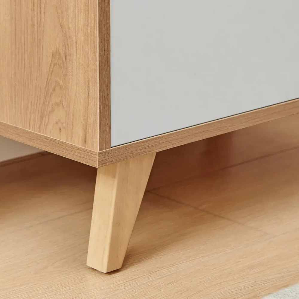 Billet 5 Drawer Chest of Drawers - White, Oak