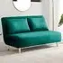 Billie 2-Seater Sofa Bed - Green, Velvet