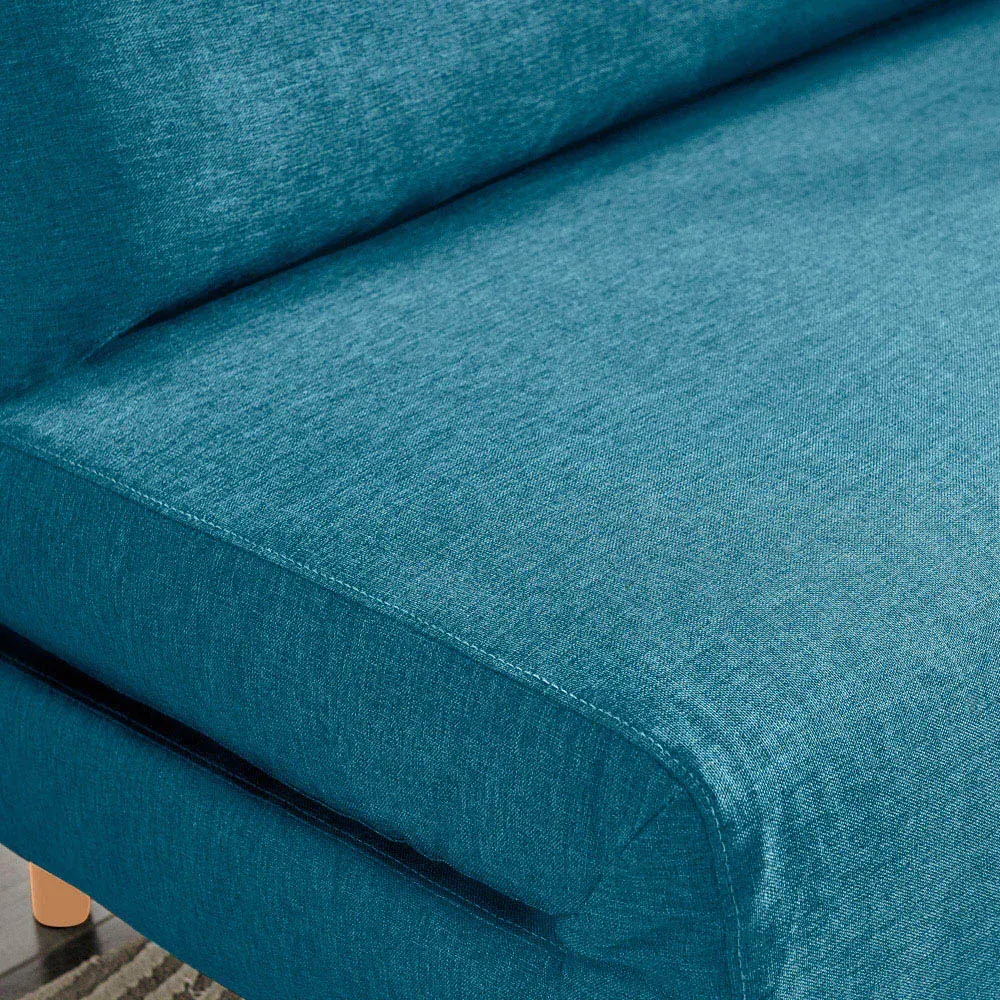 Billie 2-Seater Sofa Bed with Click-Clack - Blue, Fabric