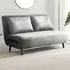 Billie 2-Seater Sofa Bed with Storage - Grey, Velvet
