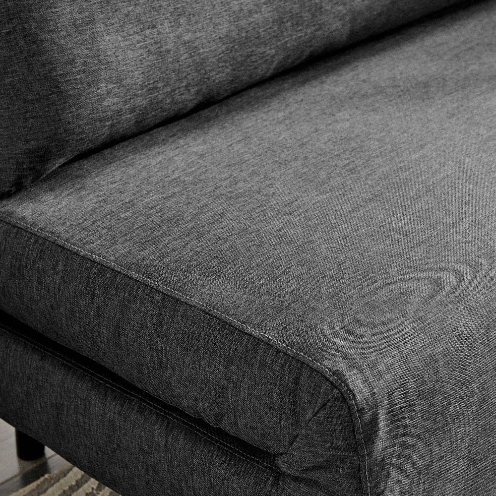 Billie Single Seater Sofa Bed with Click-Clack - Grey, Fabric