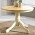 Bodmin 4-Seater Round Dining Table - Cream, Rubberwood