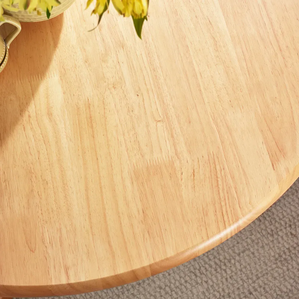 Bodmin 4-Seater Round Dining Table - Oak, Rubberwood