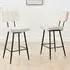 Boston Bar Stool Set of 2 - Cream, Boucle Fabric
