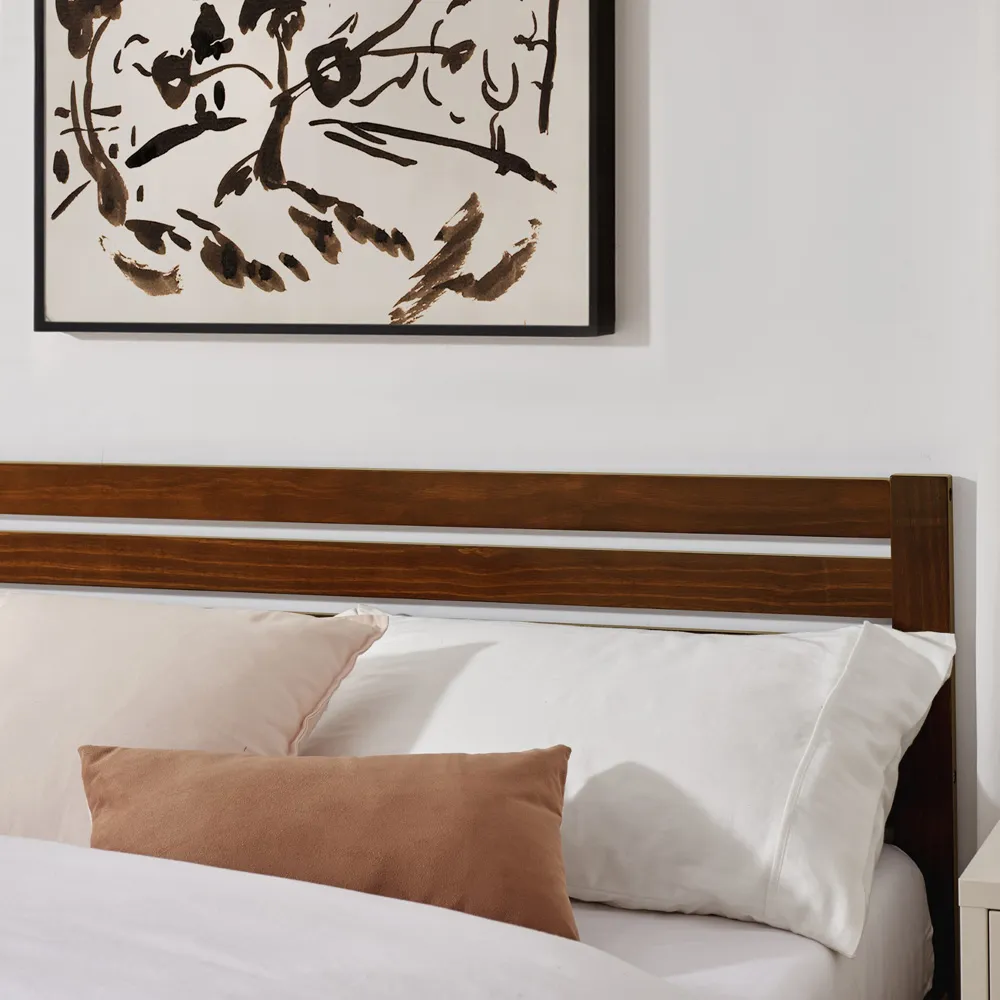 Cadhla Double Bed Frame - Brown, Pine