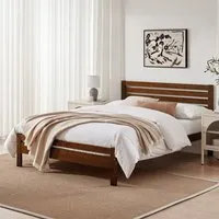 Cadhla Double Bed Frame - Brown, Pine
