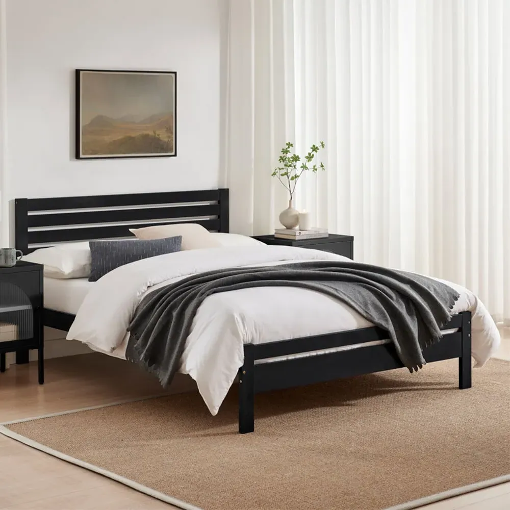 Cadhla Double Bed Frame - Grey, Pine