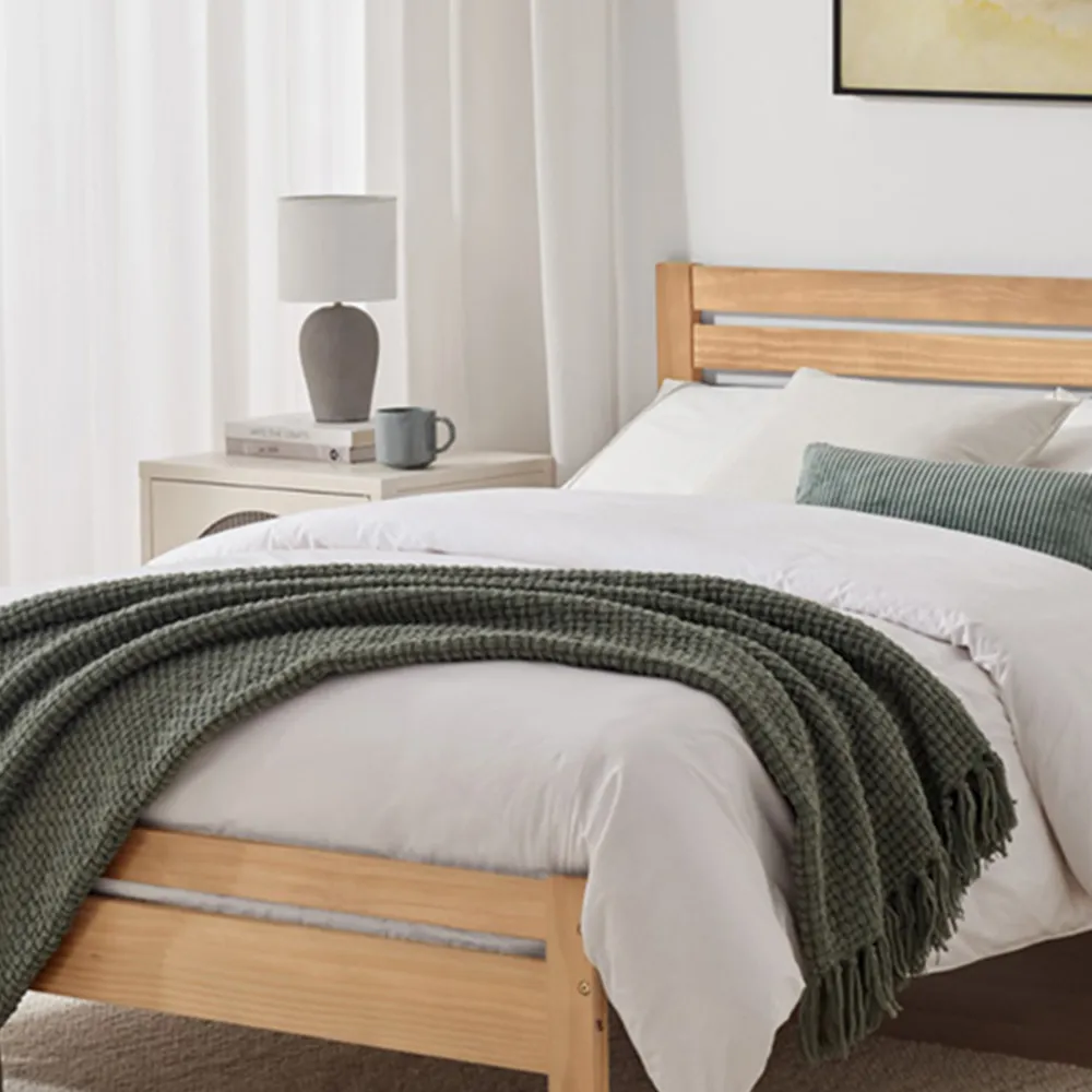 Cadhla Double Bed Frame - Oak, Pine