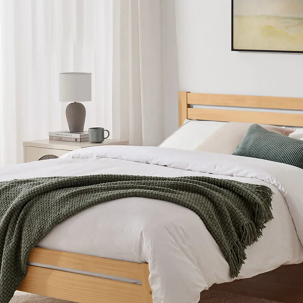 Cadhla King Size Bed Frame - Brown, Pine