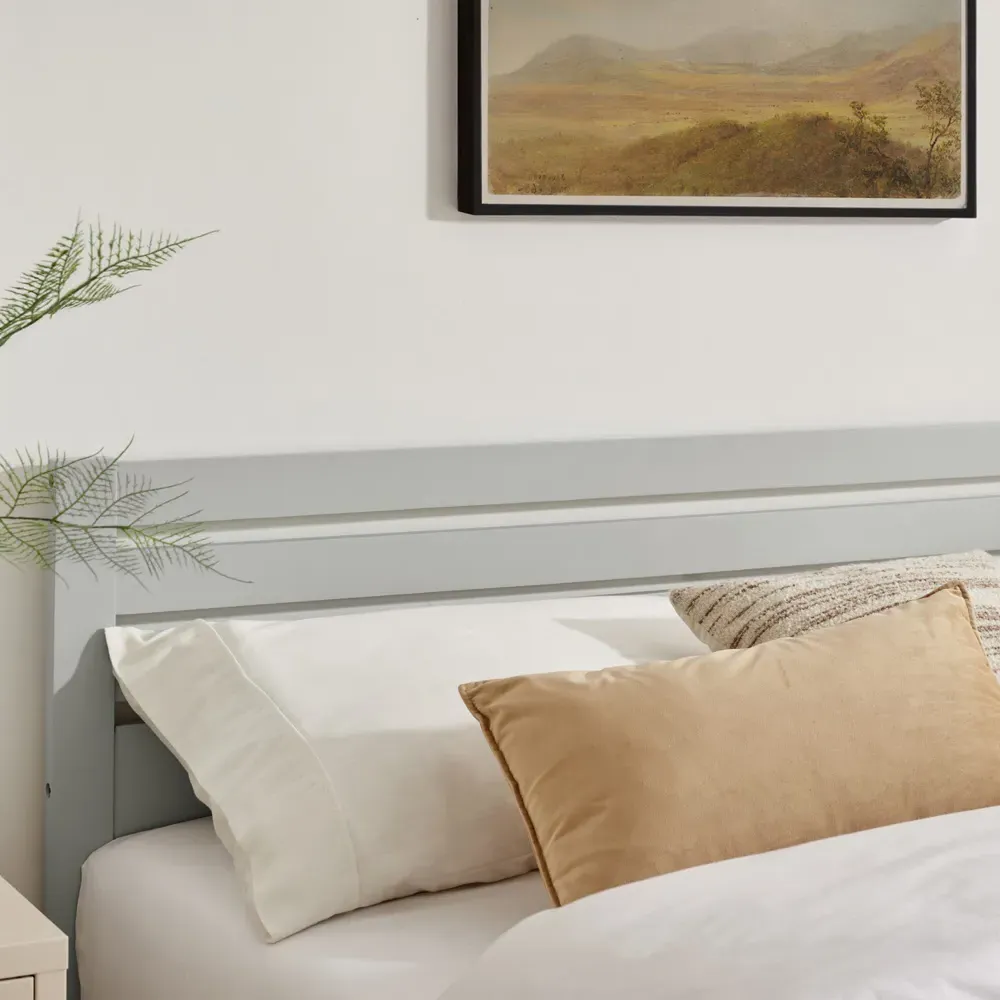 Cadhla King Size Bed Frame - Grey, Pine