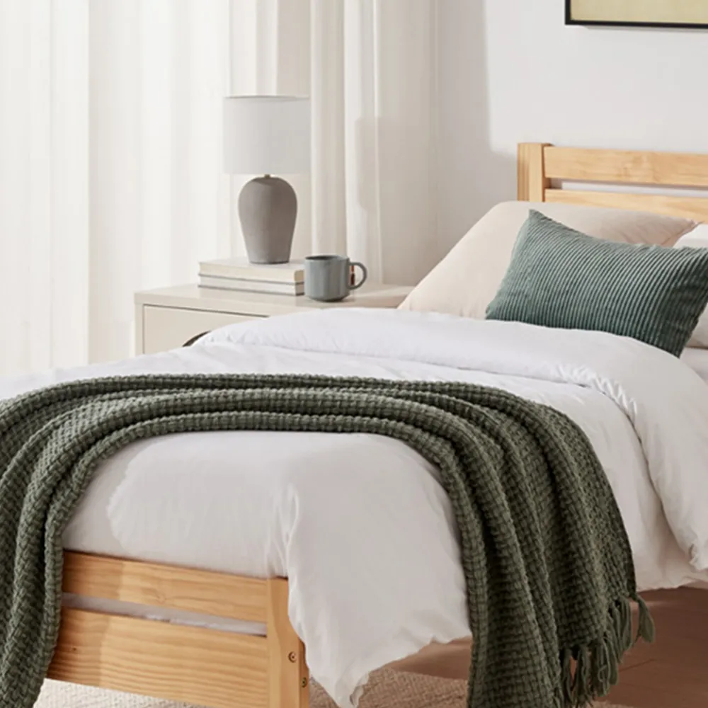 Cadhla Single Bed Frame - Brown, Pine