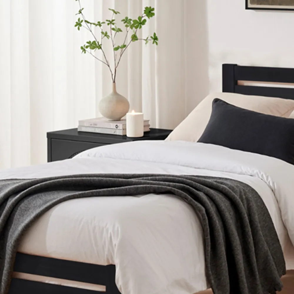 Cadhla Single Bed Frame - Grey, Pine