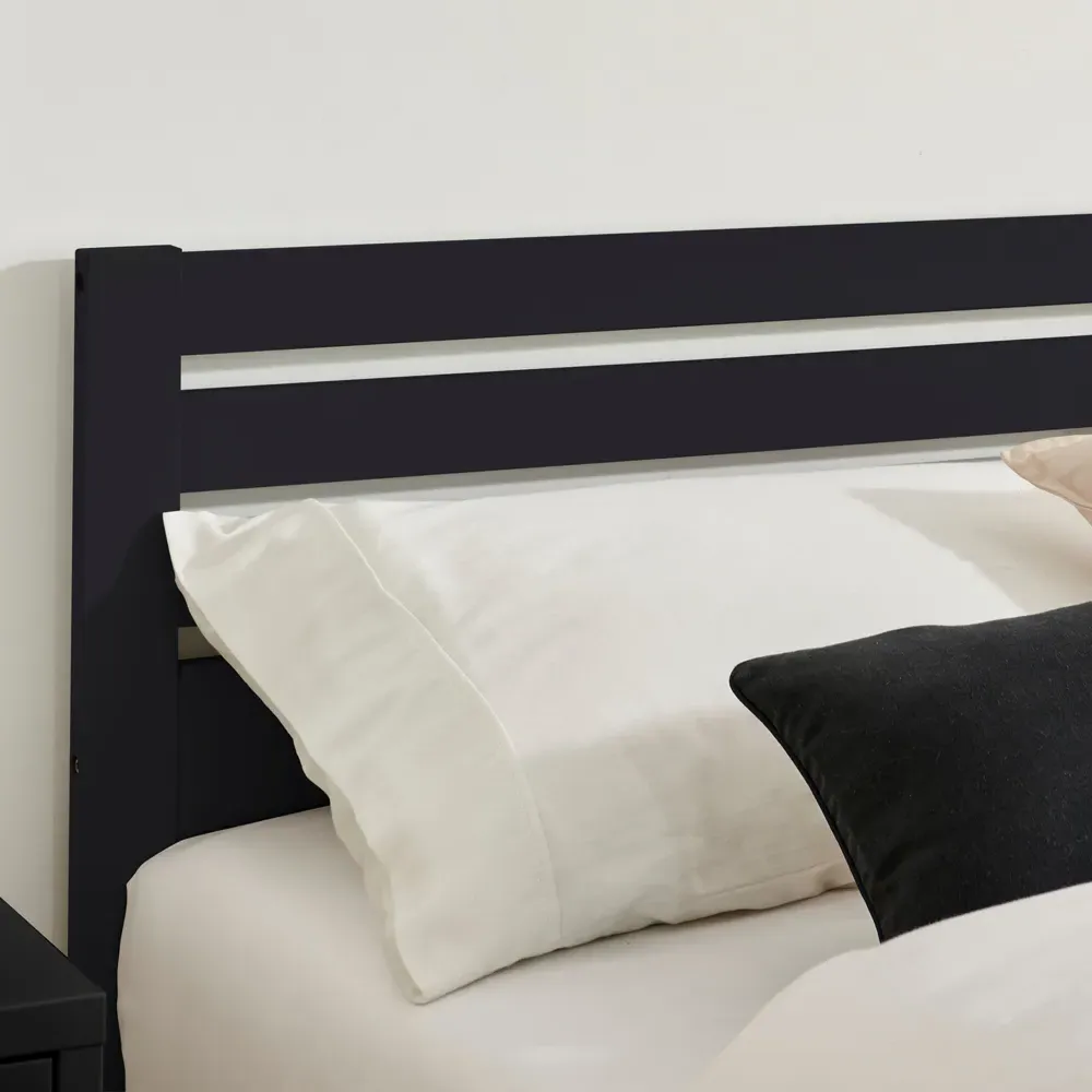 Cadhla Single Bed Frame - Grey, Pine