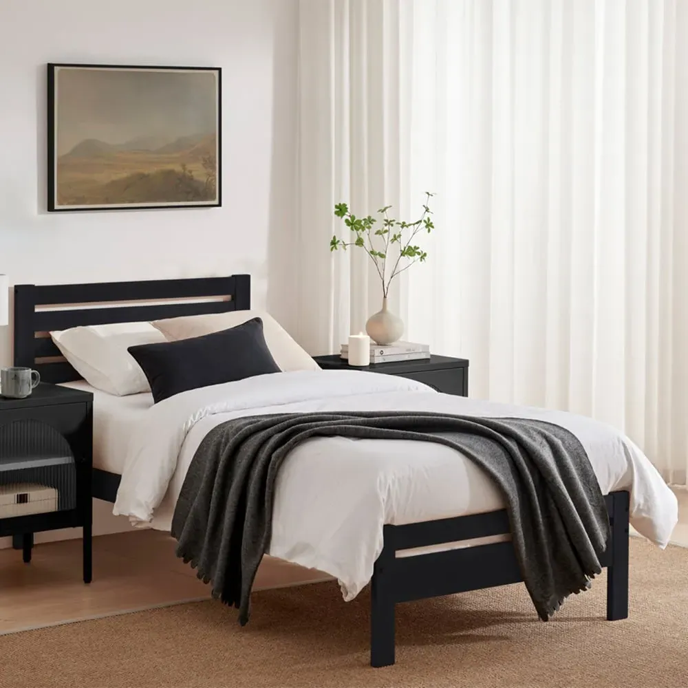 Cadhla Single Bed Frame - Grey, Pine