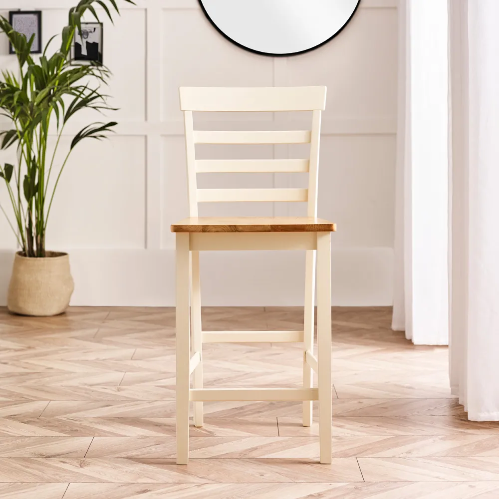 Camber Bar Chair Set of 2 - Cream, Oak