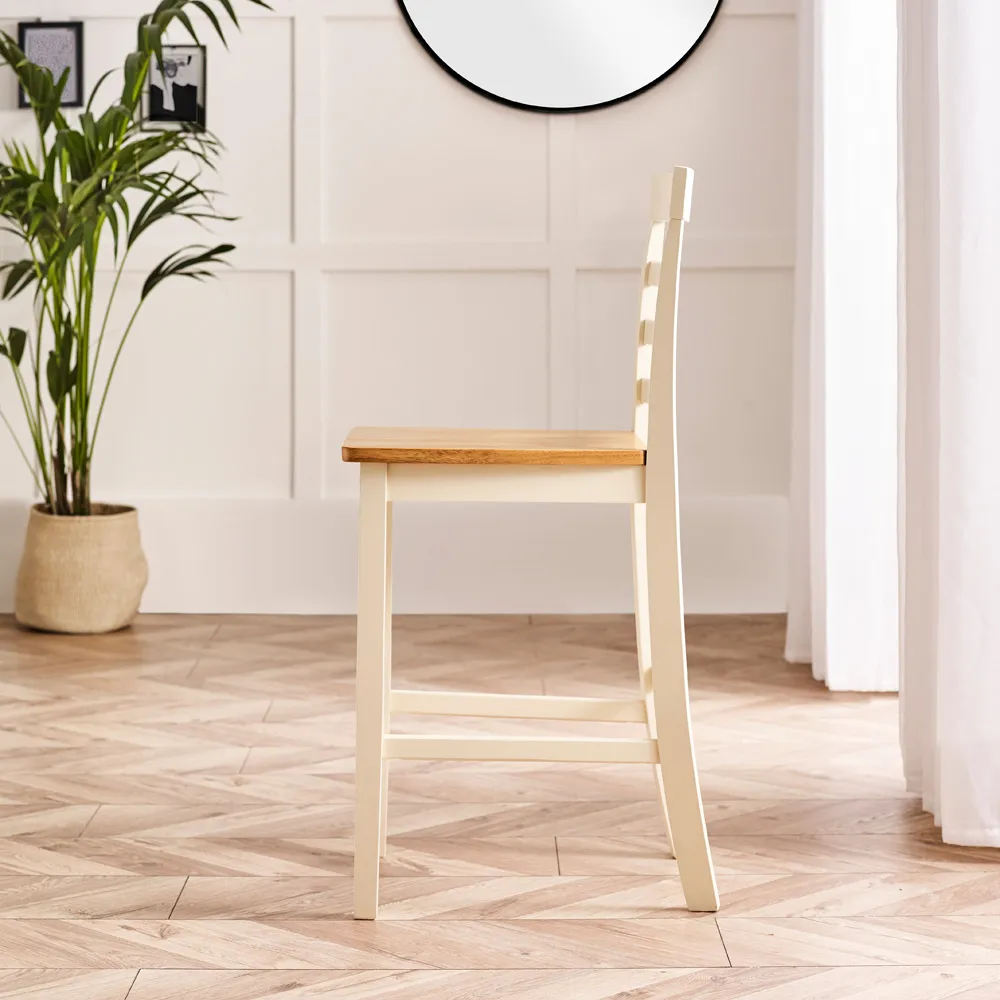 Camber Bar Chair Set of 2 - Cream, Oak