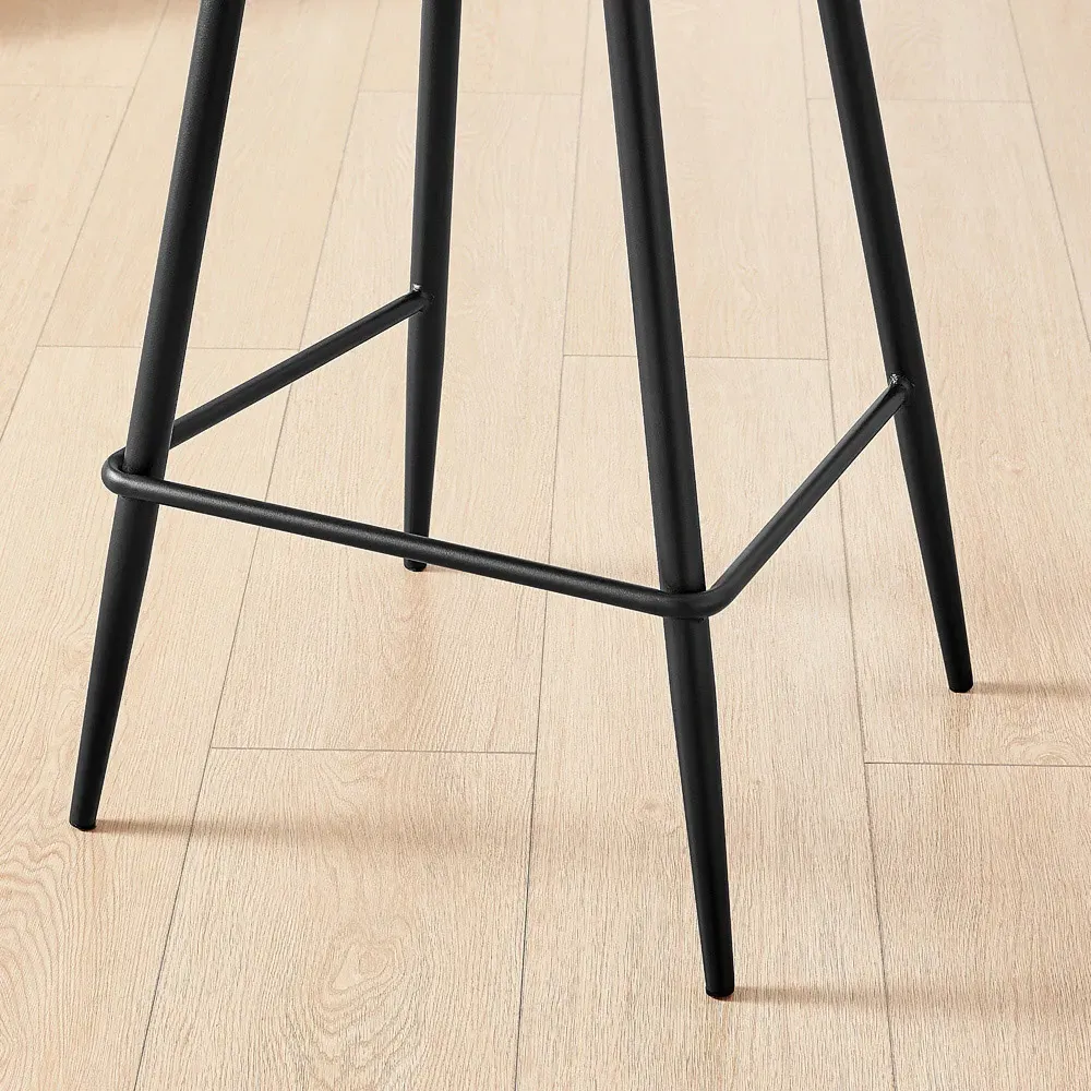 Carmel Bar Stool Set of 2 - Cream, Polyester