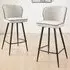 Carmel Bar Stool Set of 2 - Cream, Polyester