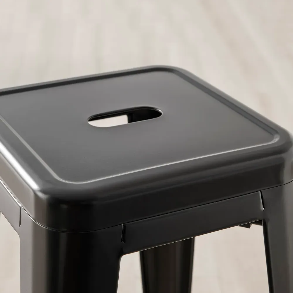 Carter Tolix Bar Stool Set of 2 - Black, Steel