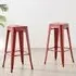 Carter Tolix Bar Stool Set of 2 - Red, Steel