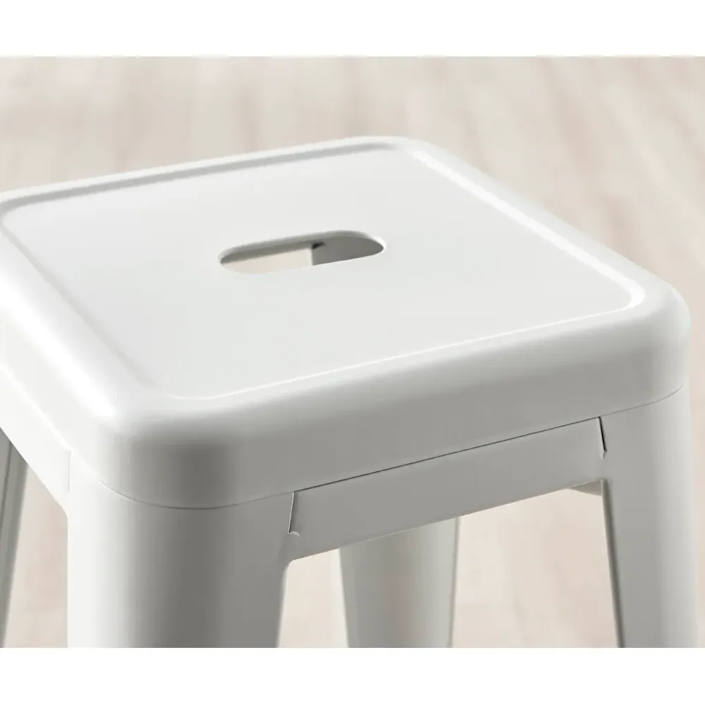 Carter Tolix Bar Stool Set of 2 - White, Steel