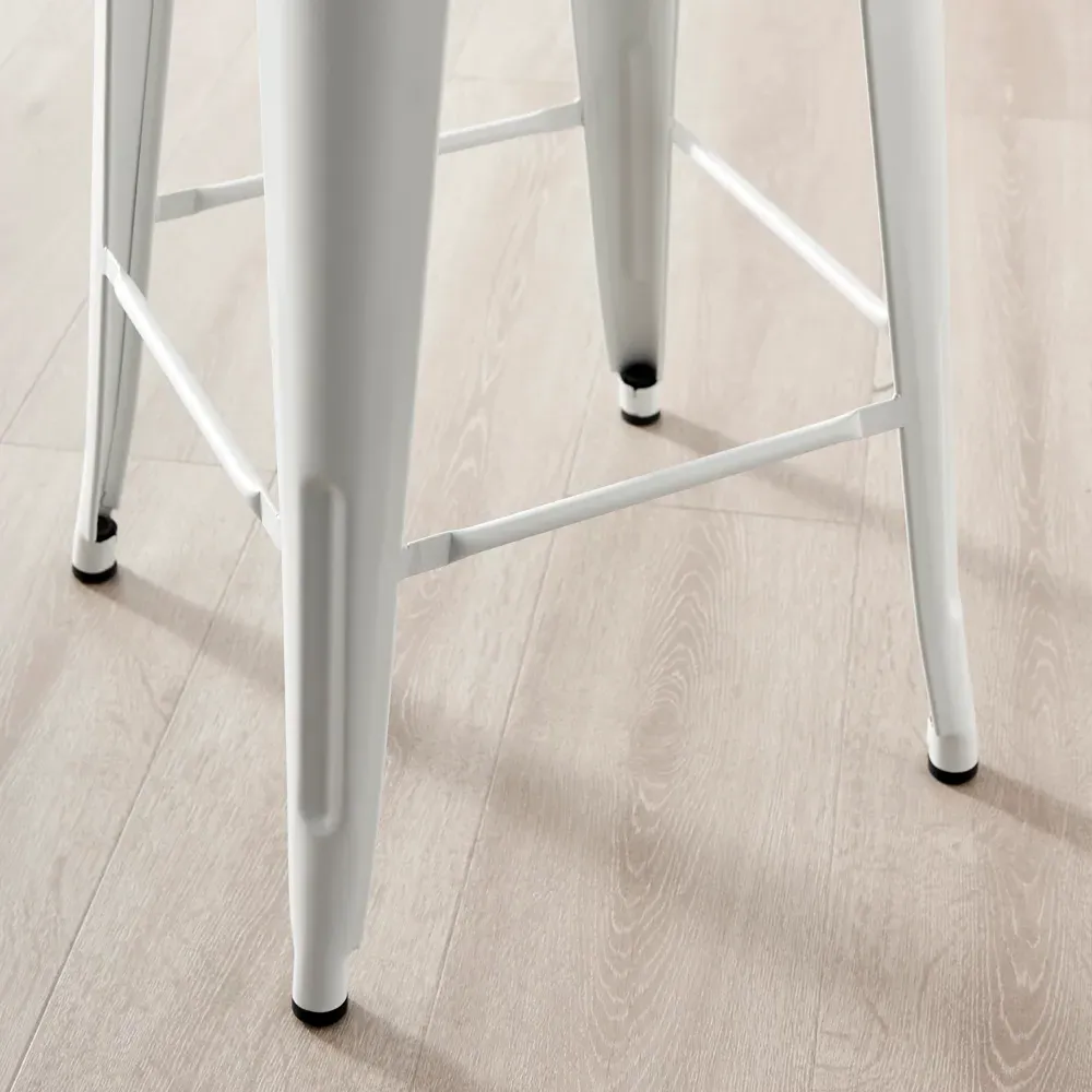 Carter Tolix Bar Stool Set of 2 - White, Steel