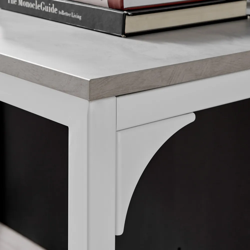 Cedric Desk - Grey, Wood Composite