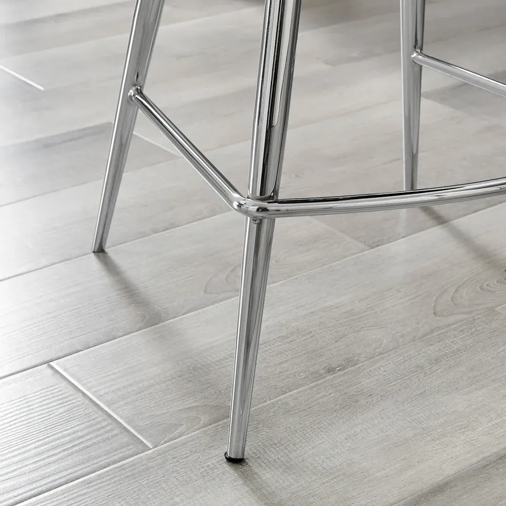 Cesano Bar Stool Set of 2 - Navy, Velvet