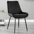 Cesano Set of 2 Dining Chairs - Black, Velvet