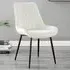 Cesano Set of 2 Dining Chairs - Cream, Velvet