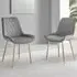 Cesano Set of 2 Dining Chairs - Grey, Velvet