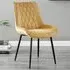 Cesano Set of 2 Dining Chairs - Mustard Yellow, Velvet