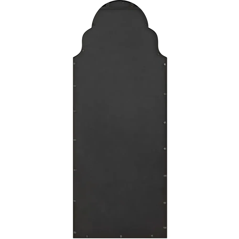 Clara Moroccan Arch Wall Mirror - Black, Metal