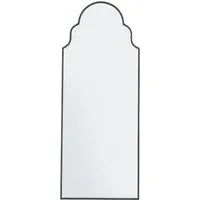 Clara Moroccan Arch Wall Mirror - Black, Metal